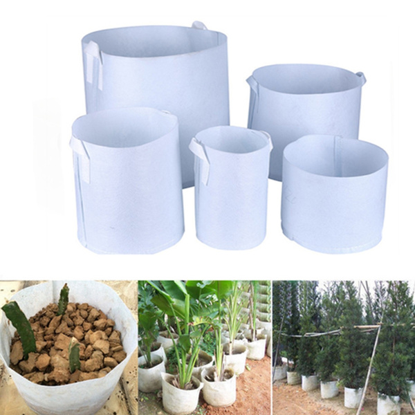 5SIZE Round Fabric Pots Plant Pouch Root Container Grow Bag Aeration Container 
