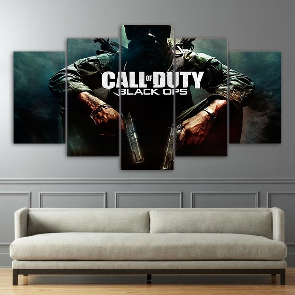 5 Piece HD Print Call of Duty Black Ops Game Poster Home Decor ...