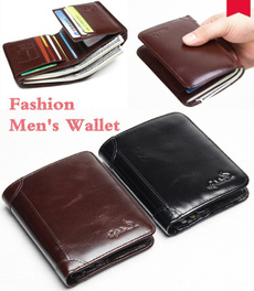 leather wallet, shortwallet, Fashion, Men's Fashion