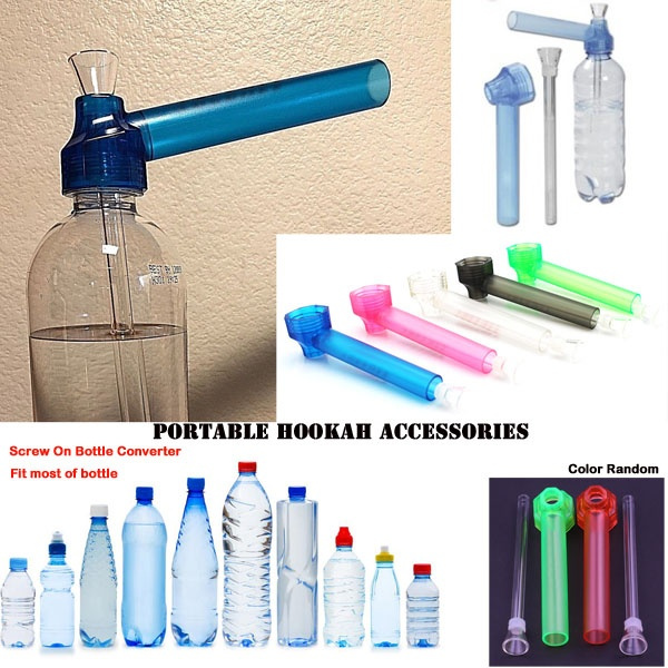 Portable Water Pipe Screw on Bottle Glass Bowl & Stem | Wish