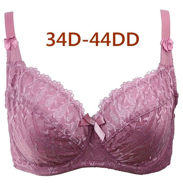 Underwired Bralette Big Size Chest 34-44 D DD E Cup Full Coverage Sexy Bra  Plus Size Thin Lace BH Women Underwear DE0024