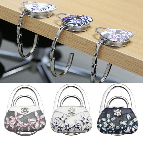 Porcelain Folding Handbag Purse Bag Table Hook Hanger Holder Gift