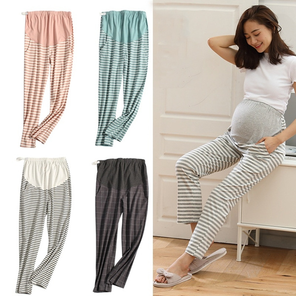 Womens Maternity Comfy Palazzo Lounge Pants Stretch Pregnancy High Waist  Loose Pants Trousers