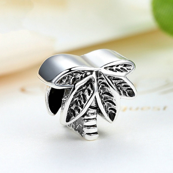 Tree 925 sterling European silver charm bead For silver bangle bracelet necklace 