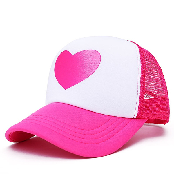 Gravity Falls Pink Heart Cap Hat Mabel Dipper Cartoon Baseball Caps Trucker 