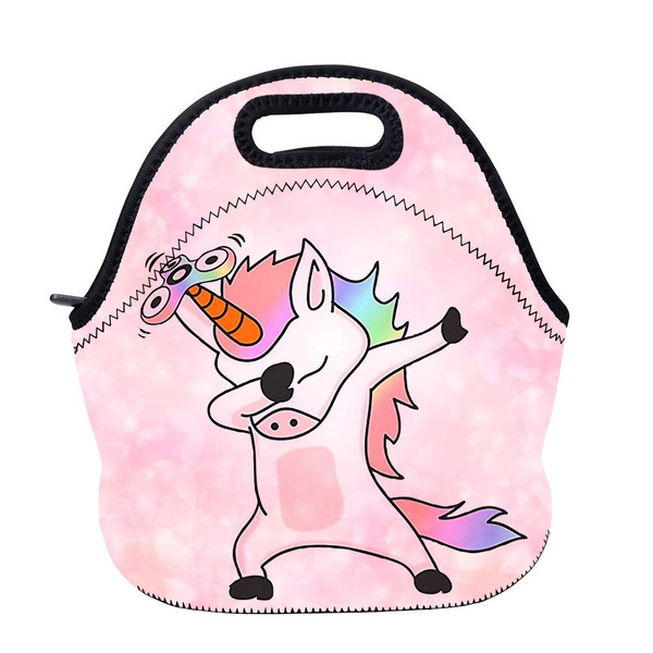 Cartoon Unicorn Portable Insulated Lunch Bag