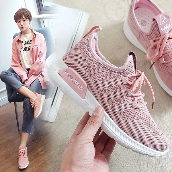 New Fashion Spring and Summer Womens Casual Breathable Flat Shoes Grace Life Cool Fly Netting Mesh Sneakers Street Style Shallow Mouth Loafers