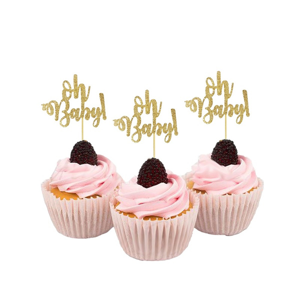 oh baby cupcake topper