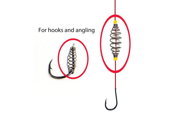 10 Pcs Fishing Group Special Spring Hook Feeder Fishing Accessories for  Fish Hook and Angling Fishing Tackle