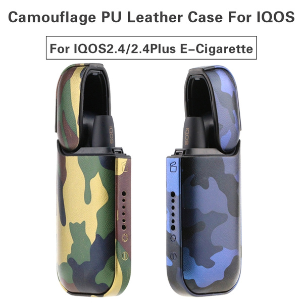 Camouflage IQOS Cigarette PU Leather IQOS 2.4 Plus Case Anti Scratch Cover  For IQOS Cover Sleeve Full Protective Case