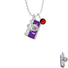 Jewelry, purple, Photography, purplecameranecklacewithredcrystaldrop