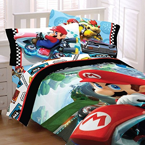 4pc Nintendo Super Mario Kart Twin, Super Mario Twin Bedding Set