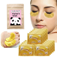 10pcs=5 Pack Eye Mask Golden Crystal Collagen Eye Mask Anti-Dark Circle Moisturizing Anti-Aging Hyaluronic Acid Eye Mask