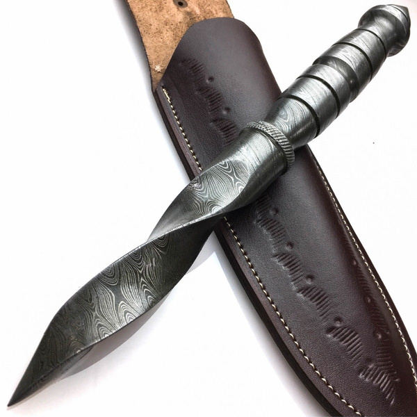 Birsppy HLXFF3 Damascus fixed blade knife, Custom Handmade knife