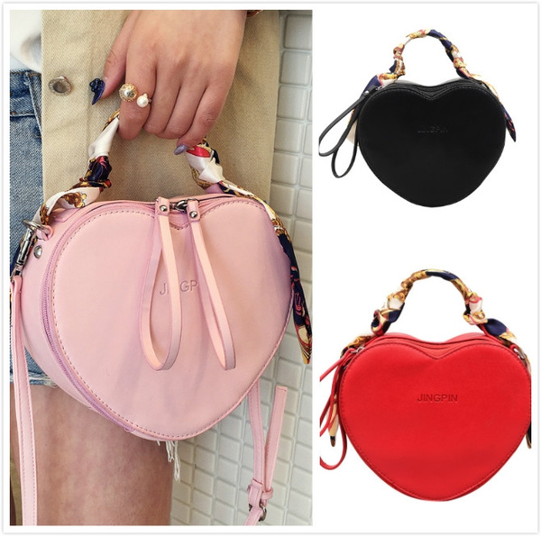 Heart Shaped Women Leather Crossbody Bags Purse Shoulder Bag for Women