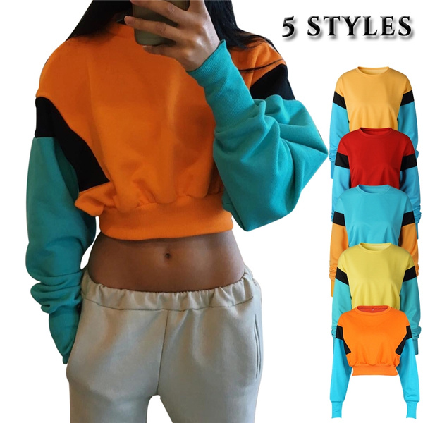 Cute orange cheap crop tops