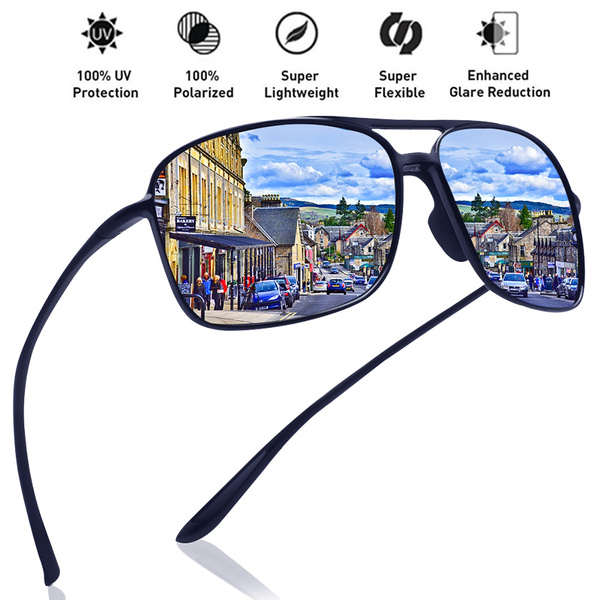 Maxbell Fashion Rectangle Sunglasses Flat Top Glasses Running Outdoors  Accessories