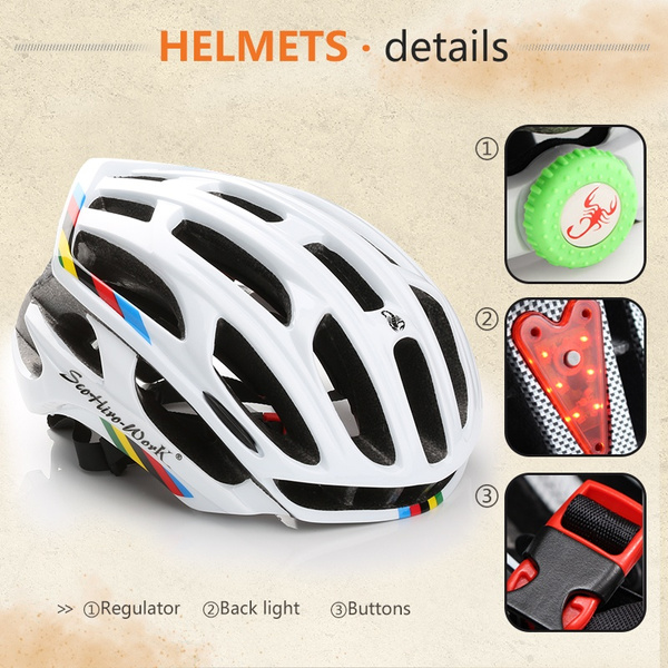 Cycling Helmet Bicycle Helmets Road Mountain MTB Bike Safety Warning Light 