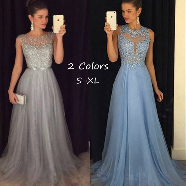 Formal Wedding Bridesmaid Long Evening Party Ball Prom Gown Cocktail Maxi Dress 