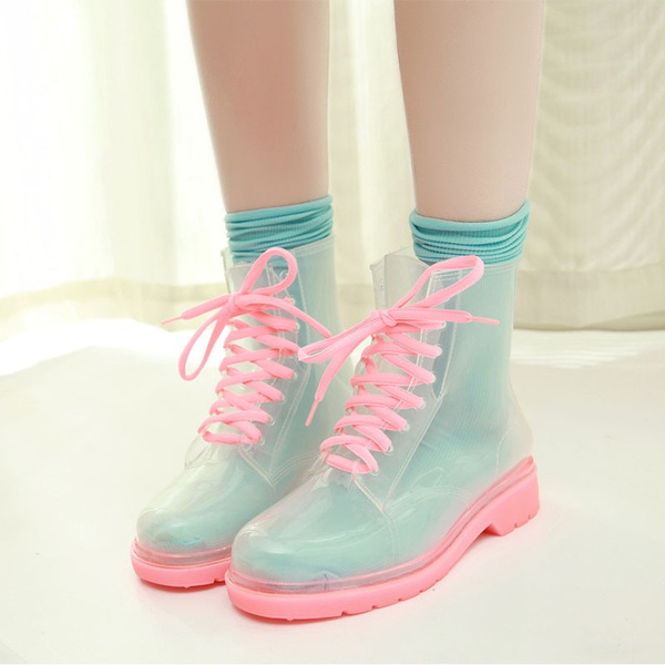 Transparent hot sale jelly boots