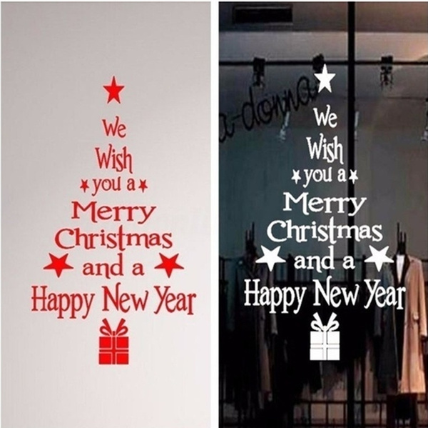 Merry Christmas Window Wall Sticker Vinyl Decals Home Xmas Decoration Removable 
