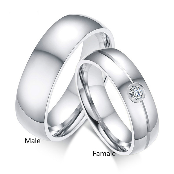 Engravable White Gold Couple Ring In Sterling Silver Perfect Valentine's  Day Gift | Couples ring set, Matching couple rings, Couple wedding rings