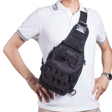 Military Tactical Chest Pack Nylon Camping Wading Chest Pack Cross Body Sling Single Shoulder Bag