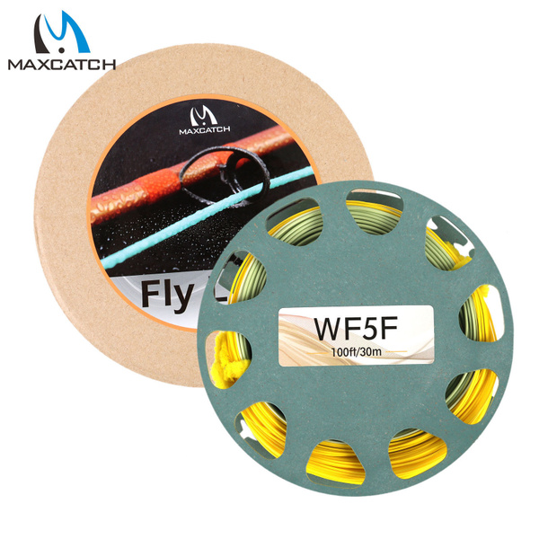 Maxcatch Gold Floating Fly Fishing Line WF2-9F 90/100FT with 2 Welded Loops