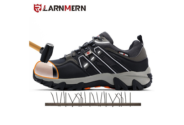 LARNMERN Men Slip Resistance Safety Shoes Steel Toe Work Anti-puncture Boots 