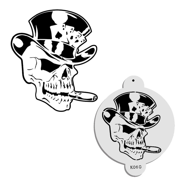 Buy Unique Bespoke New 60mm Skull Tribal Cookie, Craft & Face Painting  Stencil Online in India - Etsy