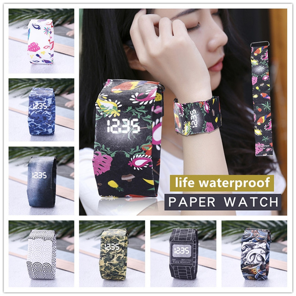 Led paper hot sale watch