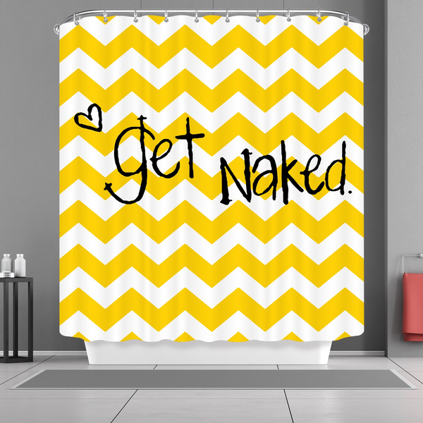 White And Yellow Shower Curtains Fun, Yellow And White Shower Curtain
