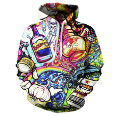 3D hoodies, skull, Spring, unisexhoodie