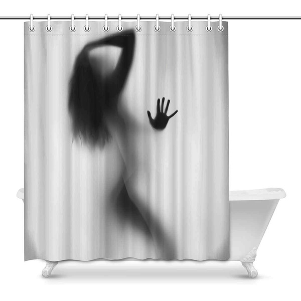 Funny Y Woman Silhouette Shadow, 60 X 70 Shower Curtain