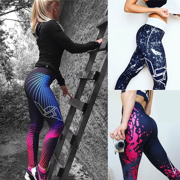 Hot Fashion Sport Yoga Pants Polka Dot Printed Workout Leggings