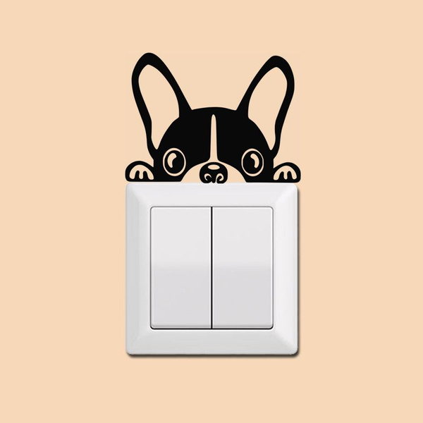Cartoon Design Switch Stickers Cute Animal Wall Sticker for Kids Room Home Decor 