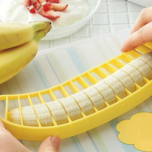 Practical Banana Cutter Fruit Slicer Chopper Chic kitchen Gadgets Tools