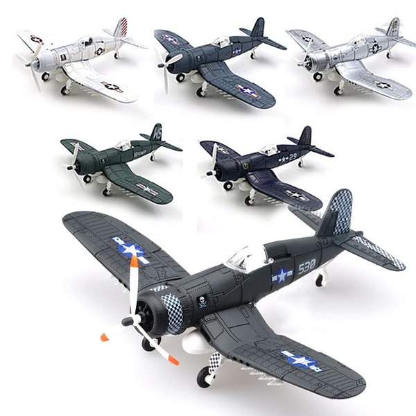 Random 1/48 Scale Assemble Fighter Model Plane Toys Building Aircraft Spitfire 