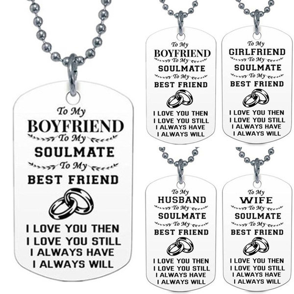 Fashion Couple Necklace Jewelry My Soul Mate I Love You Necklaces For Women Awesome Gift For Boyfriend Girlfriend Husband Wife Wish Fashion Couple Necklace Jewelry My Soul Mate I Love You Necklaces For Women Awesome Gift For Boyfriend Girlfriend Husband Wife Wish