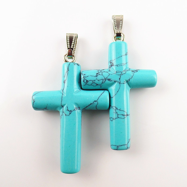 turquoise stone cross