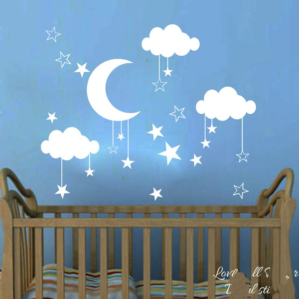 100pcs Wall Stickers Glow In The Dark Baby Kids Bedroom Home Decor Color Stars Luminous Fluorescent Wall Stickers Decal Wish