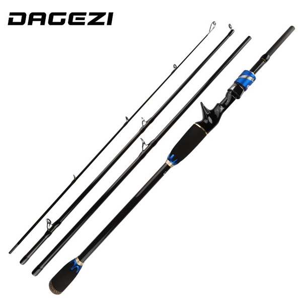 DAGEZI Carbon Fiber Lure Fishing Rod 1.8M/2.1M/2.4M M Power 7-20g 4 Section  Travel Rod Ultralight Casting Rod Fishing Rods