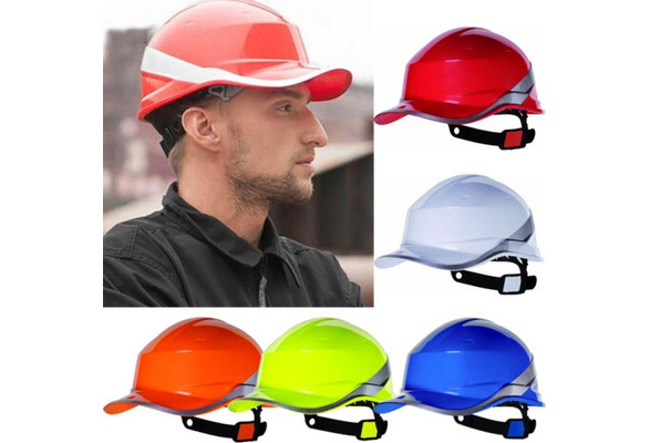 DIAMOND V Safety Helmet Hard Hat Reversible Baseball Cap Builders Hi Vis Viz 