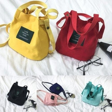 Shoulder Bags, canvasbucketbag, Canvas, Fashion