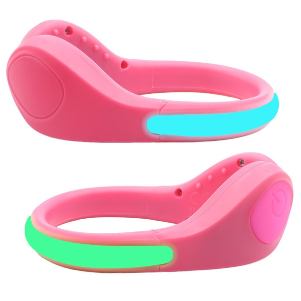 Shoe Clip Lights (2 Pack) Reflective Safety Night Running Gear for Runners  Joggers Bikers Walkers, Color Changing RGB Strobe and Steady Color Flash