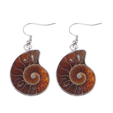 ammonite, shells, Dangle Earring, Jewelry