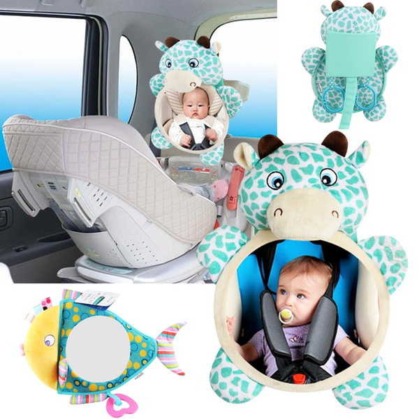 Funny Cute Cartoon Animal Ears Mirror,Wrap Baby Stroller Pendant Toys,Car Seat Educational Soother Pacifier Newborn Infant Gifts