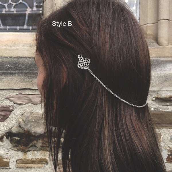 Vintage Norse Stick Slide Viking Hairpins Celtics Knots Hair Clip Women Gir3.AU