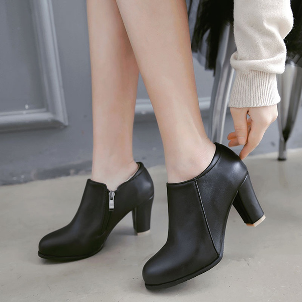 Primavera botines botas tacones Punta Redonda se n oras Tac, n n cuadrado n  | Wish
