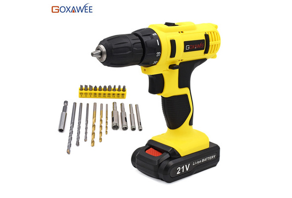 GOXAWEE 21V Electric Screwdriver Household Rechargeable Cordless